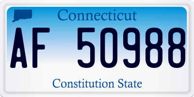 CT license plate AF50988