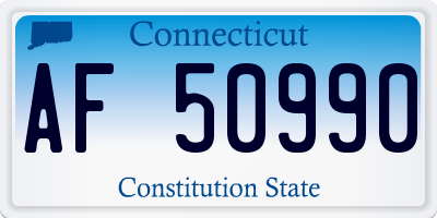 CT license plate AF50990