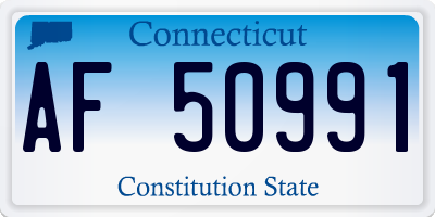 CT license plate AF50991