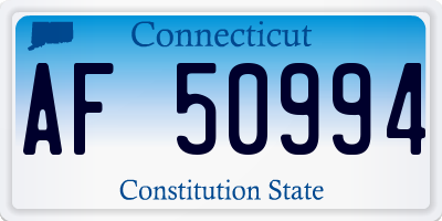 CT license plate AF50994