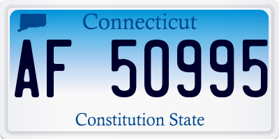 CT license plate AF50995