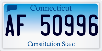 CT license plate AF50996