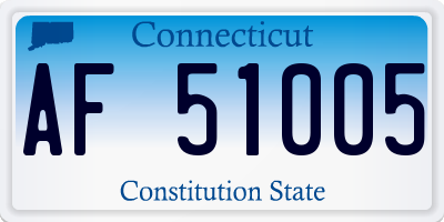 CT license plate AF51005