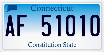 CT license plate AF51010