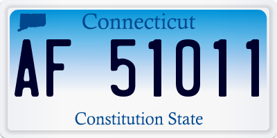 CT license plate AF51011