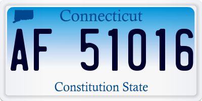 CT license plate AF51016
