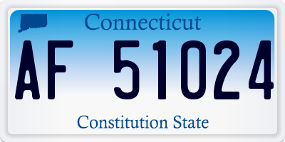 CT license plate AF51024