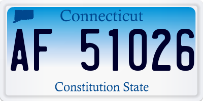 CT license plate AF51026