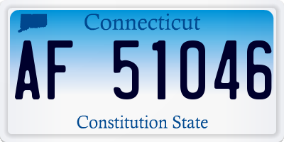 CT license plate AF51046