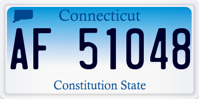 CT license plate AF51048