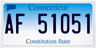 CT license plate AF51051
