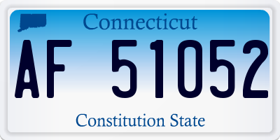 CT license plate AF51052