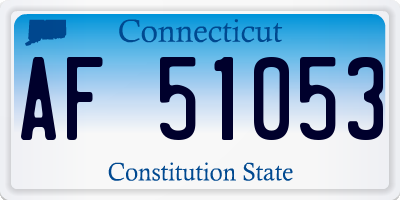 CT license plate AF51053
