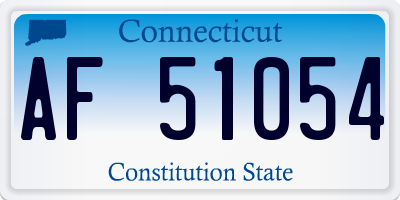 CT license plate AF51054