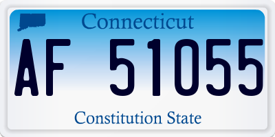 CT license plate AF51055