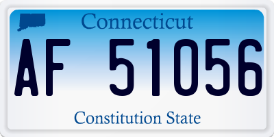 CT license plate AF51056