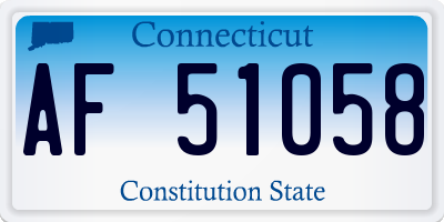 CT license plate AF51058