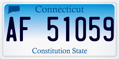 CT license plate AF51059