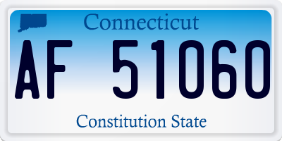 CT license plate AF51060