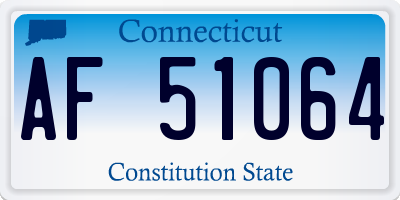 CT license plate AF51064