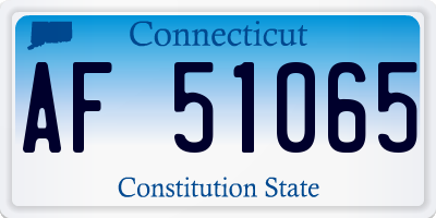 CT license plate AF51065