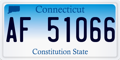 CT license plate AF51066