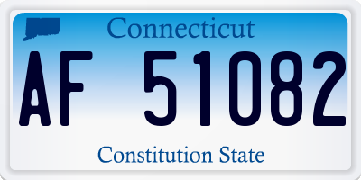 CT license plate AF51082