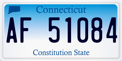 CT license plate AF51084