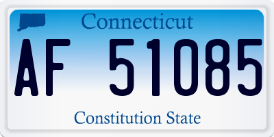CT license plate AF51085