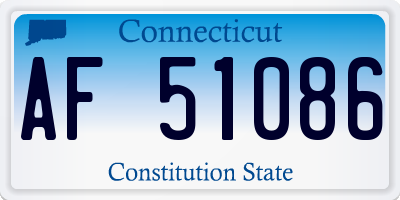 CT license plate AF51086