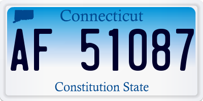 CT license plate AF51087