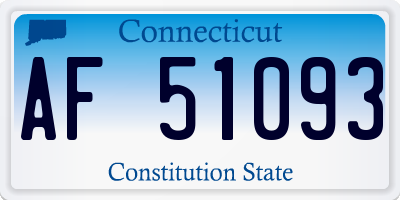 CT license plate AF51093