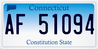 CT license plate AF51094