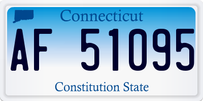 CT license plate AF51095