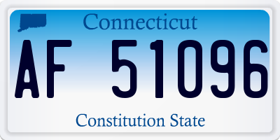 CT license plate AF51096