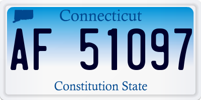CT license plate AF51097