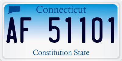 CT license plate AF51101