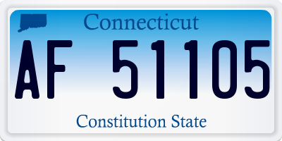 CT license plate AF51105