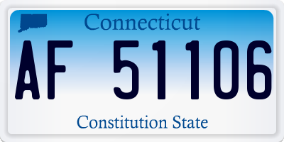 CT license plate AF51106