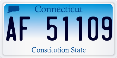 CT license plate AF51109