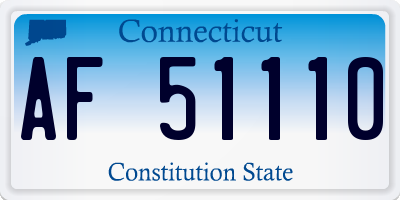 CT license plate AF51110