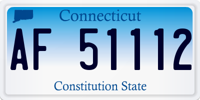 CT license plate AF51112