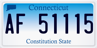 CT license plate AF51115