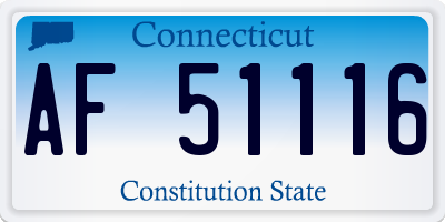 CT license plate AF51116