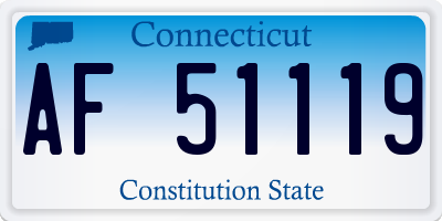CT license plate AF51119