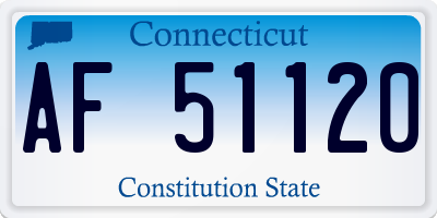 CT license plate AF51120