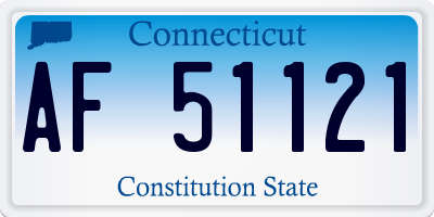CT license plate AF51121