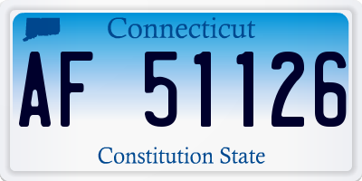 CT license plate AF51126