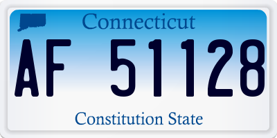 CT license plate AF51128