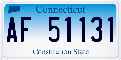 CT license plate AF51131